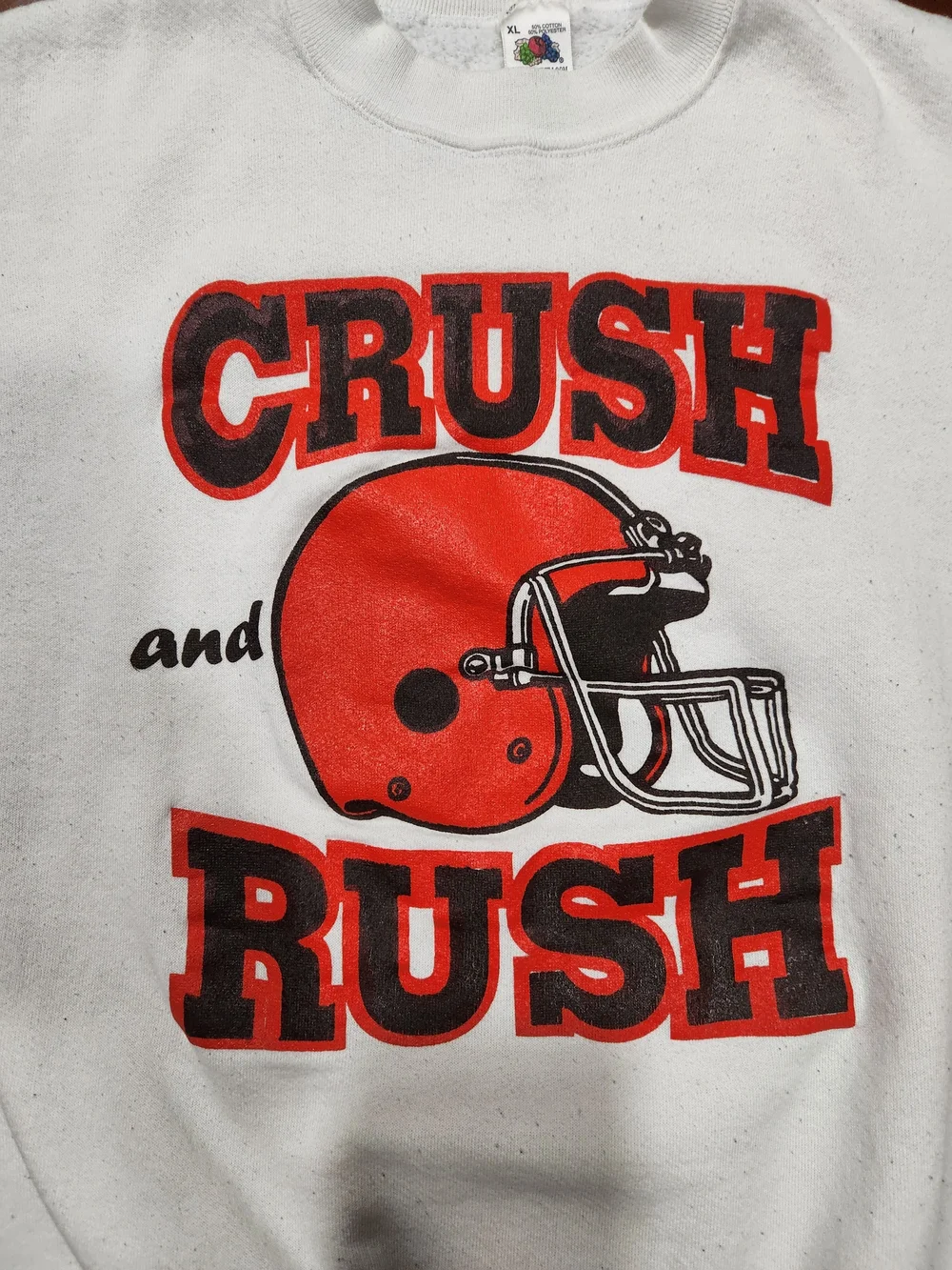Vintage Cleveland Browns (Crush Rush) Sweatshirt Size XL Has Stains.